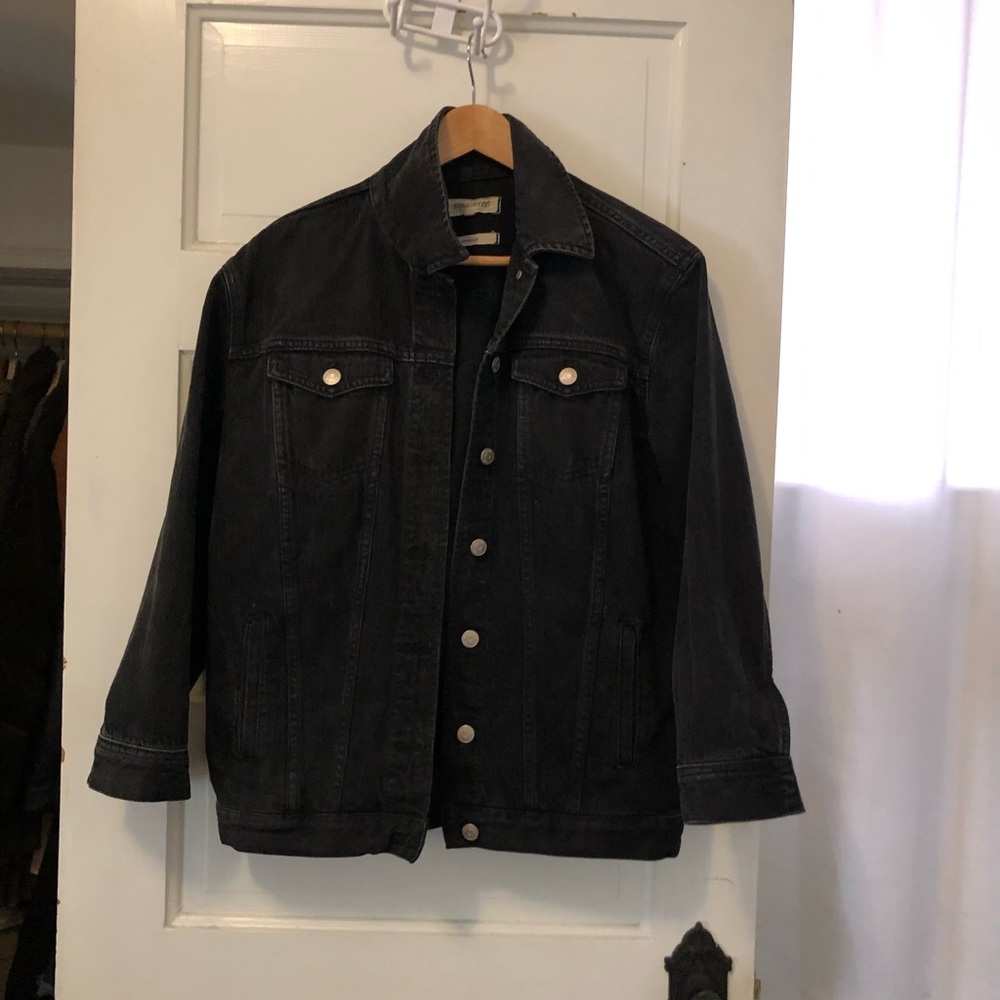 Madewell Oversized black jean jacket